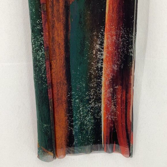 Zara Multicolor Strapless Tulle Mesh Print Tube Midi Dress Size Small - Picture 7 of 9